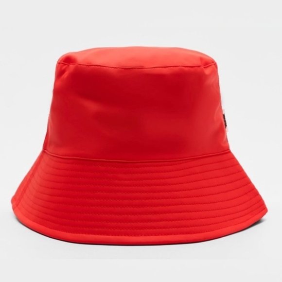 Zara Red Rubberized Bucket Hat Sz M NWT main image 8